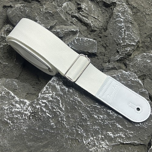 Guitar strap pure white - guitar,