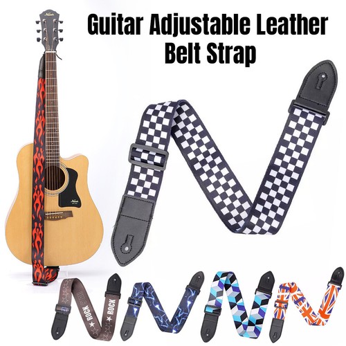 Adjustable guitar strap with - strap,