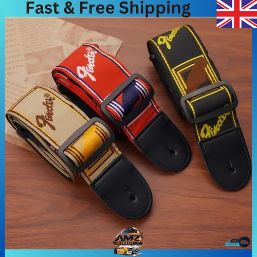 Fender style guitar - guitar, strap
