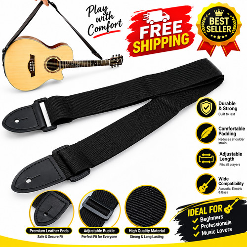 Adjustable guitar strap - adjustable,