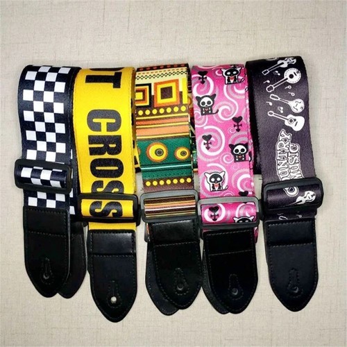 Soft leather guitar strap - guitar,