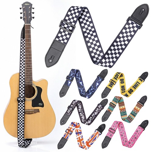 Soft leather guitar strap - soft,